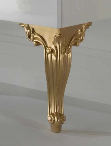 Тумба с раковиной Armadi Art NeoArt 100 белая с ручками Crystal золото фото в интернет-магазине «Wasser-Haus.ru»