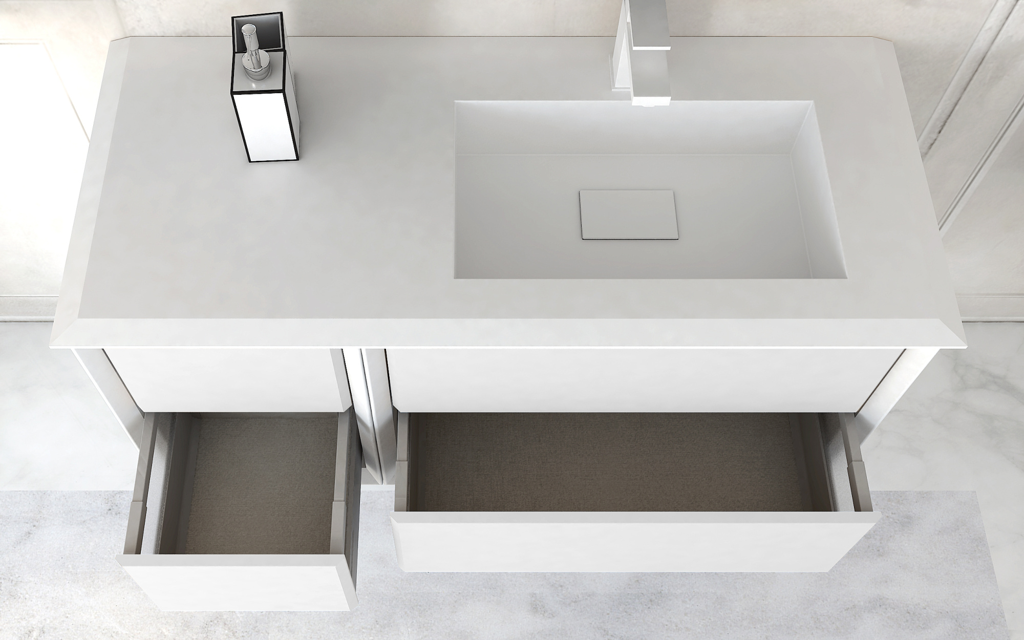 Мебель для ванной Cezares Bellagio 106 bianco opaco фото в интернет-магазине «Wasser-Haus.ru»