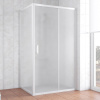 Душевой уголок Vegas Glass ZP+ZPV 100*80 01 10 профиль белый, стекло сатин фото в интернет-магазине «Wasser-Haus.ru»