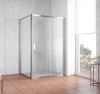 Душевой уголок Vegas Glass ZP+ZPV 140*80 08 02 профиль глянцевый хром, стекло шиншилла фото в интернет-магазине «Wasser-Haus.ru»