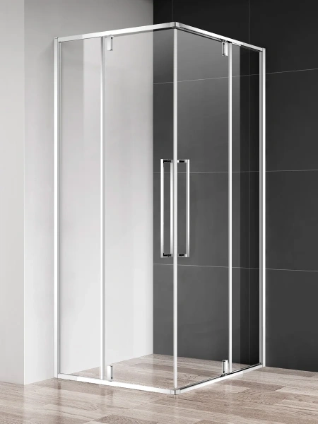 Душевой уголок AQUAme AQM7102 90х90, профиль хром фото в интернет-магазине «Wasser-Haus.ru»