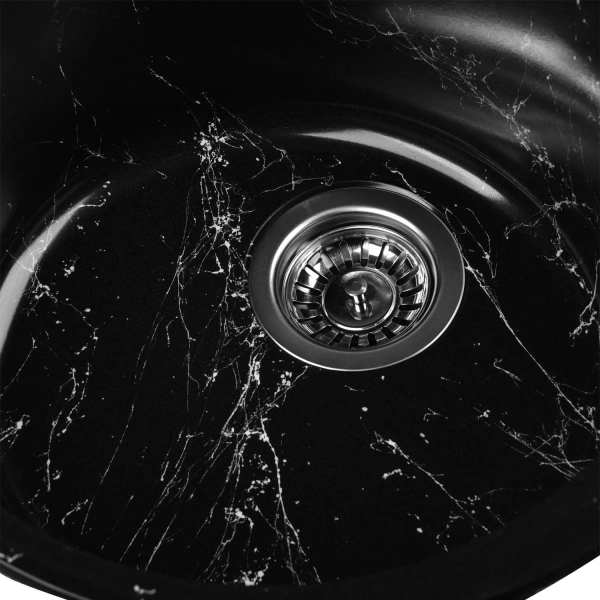 Мойка кухонная Wisent WA05-11 мрамор черно-белый фото в интернет-магазине «Wasser-Haus.ru»