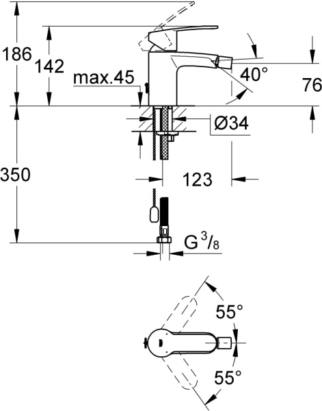 Смеситель Grohe Eurostyle Cosmopolitan 33566002 для биде фото в интернет-магазине «Wasser-Haus.ru»