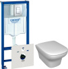 Комплект  Система инсталляции для унитазов Grohe Rapid SL 38775001 4 в 1 с кнопкой смыва + Чаша для унитаза подвесного Jacob Delafon Vox EDM102-00 + К фото в интернет-магазине «Wasser-Haus.ru»