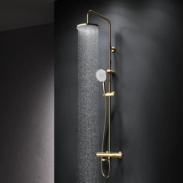 Душевая стойка AM.PM X-Joy F0785A599, золото фото в интернет-магазине «Wasser-Haus.ru»