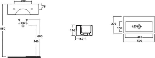Рукомойник Galassia Plus Design 6031 50x27 фото в интернет-магазине «Wasser-Haus.ru»
