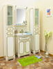 Мебель для ванной Sanflor Каир 60 белая, золотая патина фото в интернет-магазине «Wasser-Haus.ru»