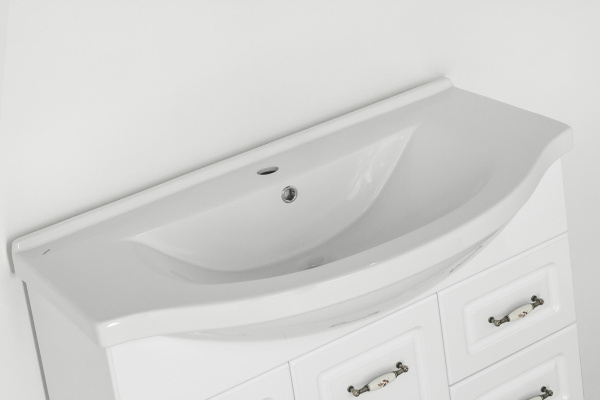 Мебель для ванной Style Line Олеандр-2 90 Люкс, белая фото в интернет-магазине «Wasser-Haus.ru»