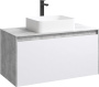 Мебель для ванной Aqwella 5 stars Mobi 100 бетон светлый, белый фото в интернет-магазине «Wasser-Haus.ru»