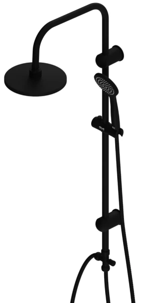 Душевой комплект Смеситель Dorff Prime new D4011022 + Стойка Comfort D0708000BL фото в интернет-магазине «Wasser-Haus.ru»