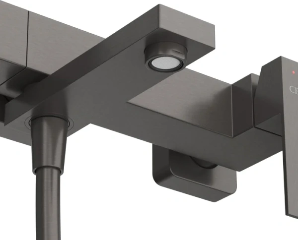 Смеситель для ванны с душем Cezares Slider SLIDER-VD-GM, оружейная сталь фото в интернет-магазине «Wasser-Haus.ru»