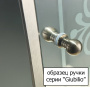 Душевой уголок Cezares Giubileo-A2-90 матовое стекло с узором, бронза фото в интернет-магазине «Wasser-Haus.ru»