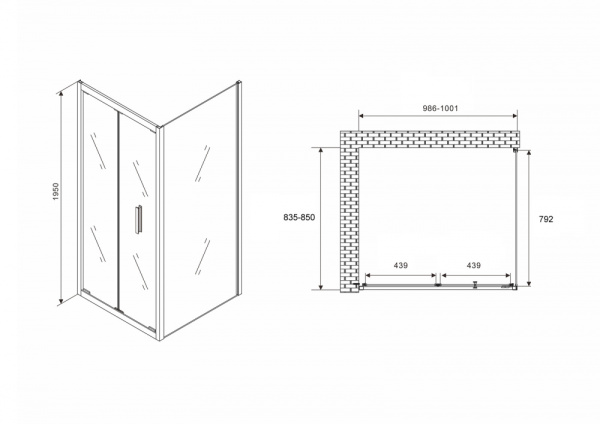 Душевой уголок ABBER Sonnenstrand AG07100B-S85B фото в интернет-магазине «Wasser-Haus.ru»
