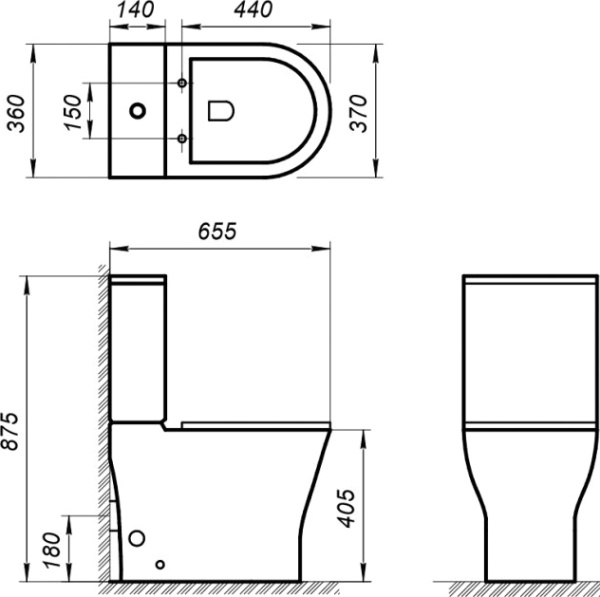 Чаша для унитаза-компакта BelBagno Acqua BB340CPR фото в интернет-магазине «Wasser-Haus.ru»