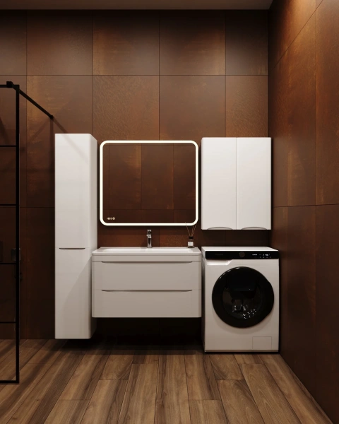 Шкаф Style Line Бергамо Мини Люкс Plus 60 антискрейч белый фото в интернет-магазине «Wasser-Haus.ru»