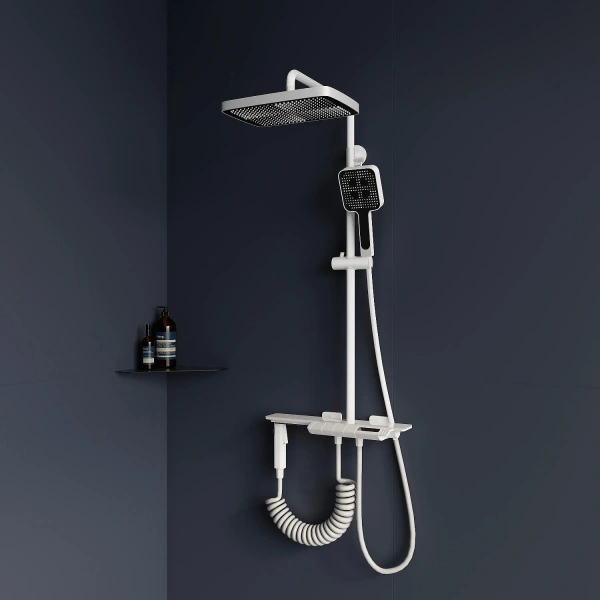 Душевая стойка RGW Shower Panels SP-35-W, белая фото в интернет-магазине «Wasser-Haus.ru»