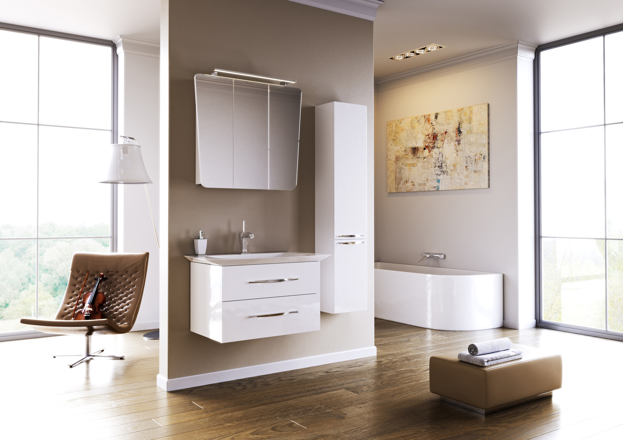 Мебель для ванной Aqwella 5 stars Symphony белая фото в интернет-магазине «Wasser-Haus.ru»