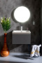 Мебель для ванной Armadi Art Vallessi 60 антрацит матовая, с белой раковиной фото в интернет-магазине «Wasser-Haus.ru»