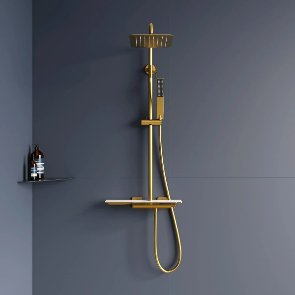 Душевая стойка RGW Shower Panels SP-34G, золото фото в интернет-магазине «Wasser-Haus.ru»