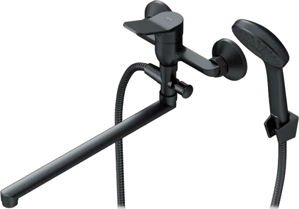 Смеситель для ванны с душем AM.PM X-Joy F85A90122 черный фото в интернет-магазине «Wasser-Haus.ru»
