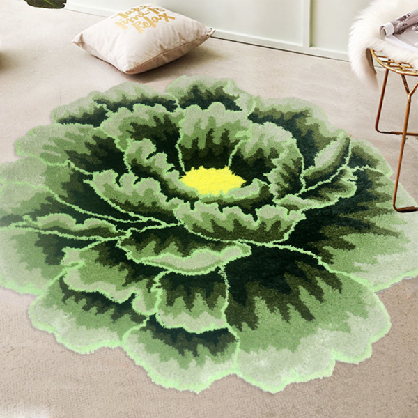 Коврик Carnation Home Fashions Peony Flower Green 60 см фото в интернет-магазине «Wasser-Haus.ru»