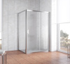Душевой уголок Vegas Glass ZP+ZPV 140*100 08 02 профиль глянцевый хром, стекло шиншилла фото в интернет-магазине «Wasser-Haus.ru»