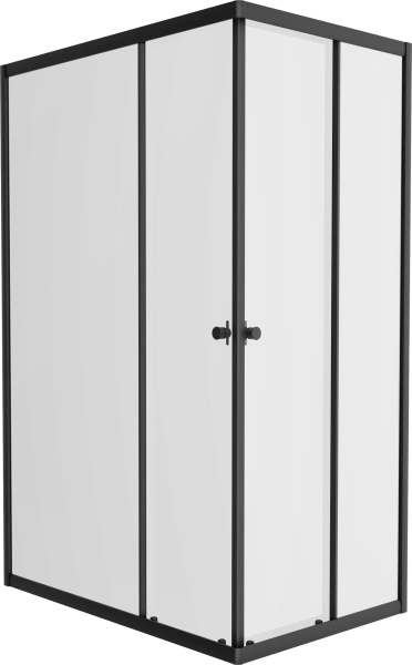 Комплект Душевой уголок DIWO Углич 120х80 профиль черный матовый с Линейным трапом CK DRAIN AQPP01-60 Inoks 60 см, из нержавеющей стали фото в интернет-магазине «Wasser-Haus.ru»