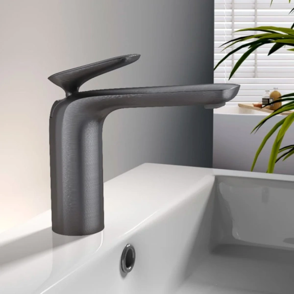 Смеситель для раковины металл Gun Metal, AQUAme Como AQM6510GM фото в интернет-магазине «Wasser-Haus.ru»
