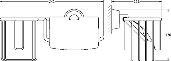 Держатель туалетной бумаги FBS Vizovice VIZ 054 с держателем освежителя воздуха фото в интернет-магазине «Wasser-Haus.ru»