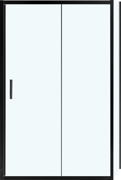 Душевой уголок Vincea Garda VSR-1G8014CLB 140x80 см, профиль чёрный, стекло прозрачное фото в интернет-магазине «Wasser-Haus.ru»