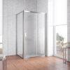 Душевой уголок Vegas Glass ZP+ZPV 100*70 08 02 профиль глянцевый хром, стекло шиншилла фото в интернет-магазине «Wasser-Haus.ru»