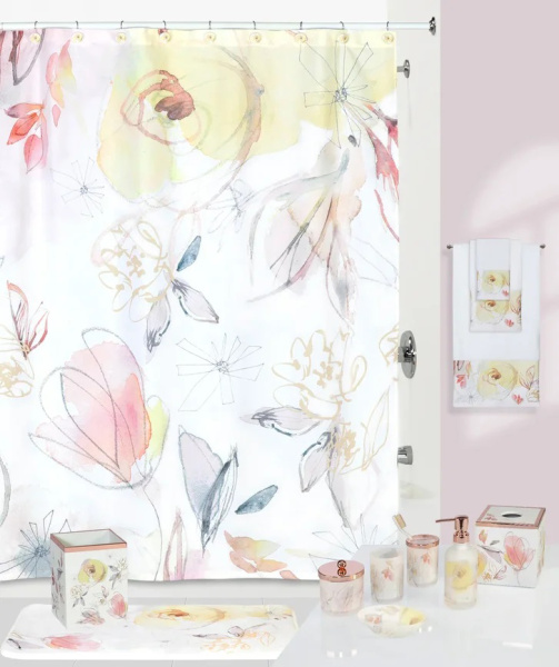 Штора для ванной Creative Bath Blush Blooming S1261MULT фото в интернет-магазине «Wasser-Haus.ru»