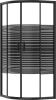 Душевой уголок DIWO Брянск 80х80, профиль черный матовый фото в интернет-магазине «Wasser-Haus.ru»