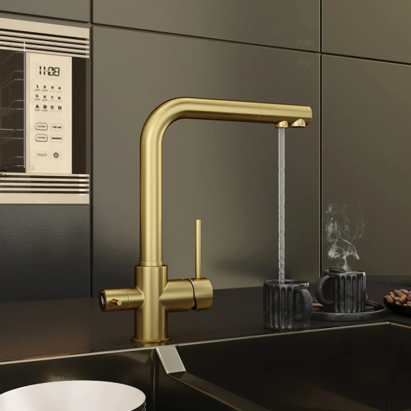 Смеситель для кухни Elghansa Kitchen Pure Water 56A5216-MattGold matt gold фото в интернет-магазине «Wasser-Haus.ru»