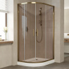 Душевой уголок Vegas Glass ZS-F 100*90 05 05 профиль бронза, стекло бронза фото в интернет-магазине «Wasser-Haus.ru»