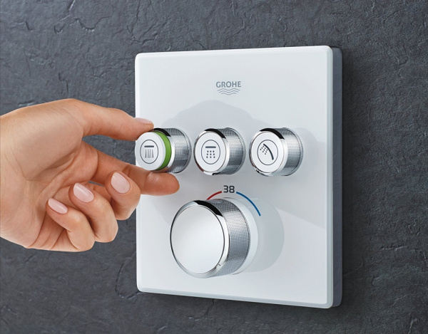 Термостат Grohe Grohtherm SmartControl 29157LS0 для душа, moon white фото в интернет-магазине «Wasser-Haus.ru»