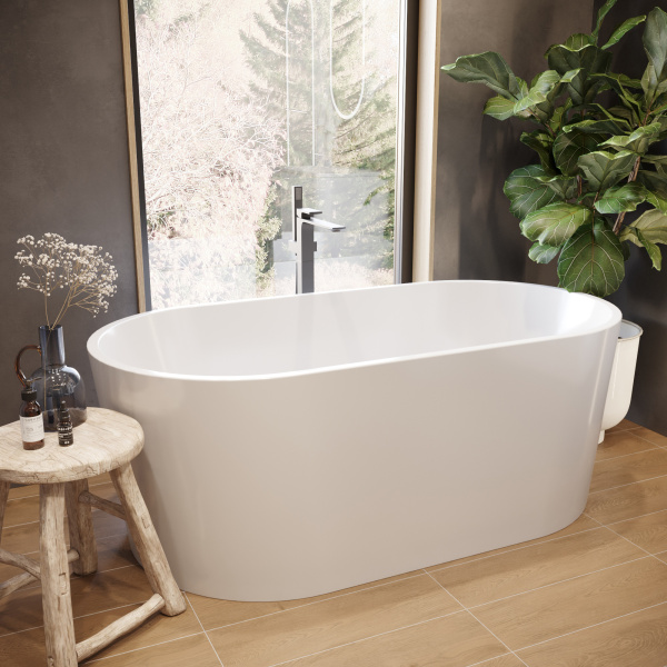 Акриловая ванна Artemis Bauci 170x80 белая глянцевая фото в интернет-магазине «Wasser-Haus.ru»