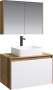 Мебель для ванной Aqwella 5 stars Mobi 80 дуб балтийский, белая фото в интернет-магазине «Wasser-Haus.ru»
