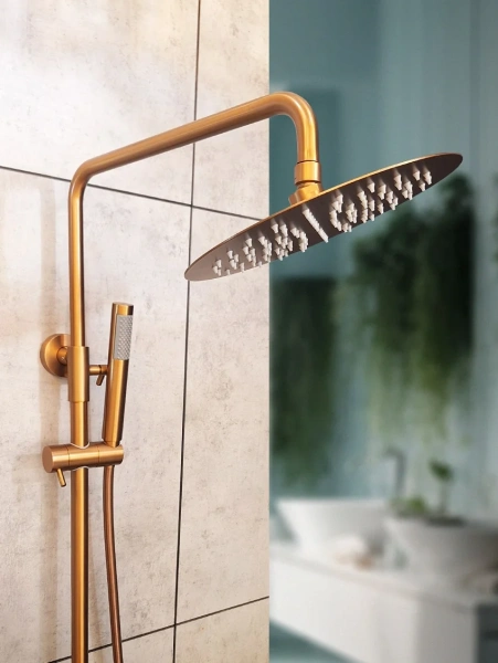 Душевая стойка AltroBagno Unione 030211 RaSp, матовая медь фото в интернет-магазине «Wasser-Haus.ru»
