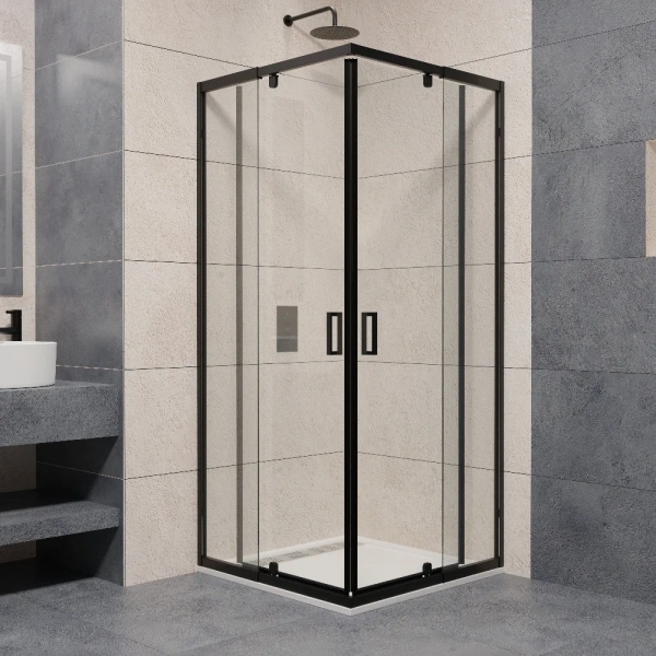 Душевой уголок RGW Passage PA-038B 80x80 см, профиль черный, стекло прозрачное фото в интернет-магазине «Wasser-Haus.ru»