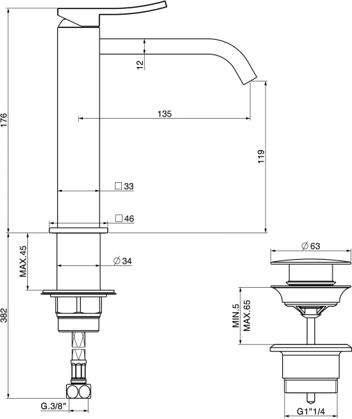 Смеситель для раковины Gattoni Ely 8844/88C0 фото в интернет-магазине «Wasser-Haus.ru»