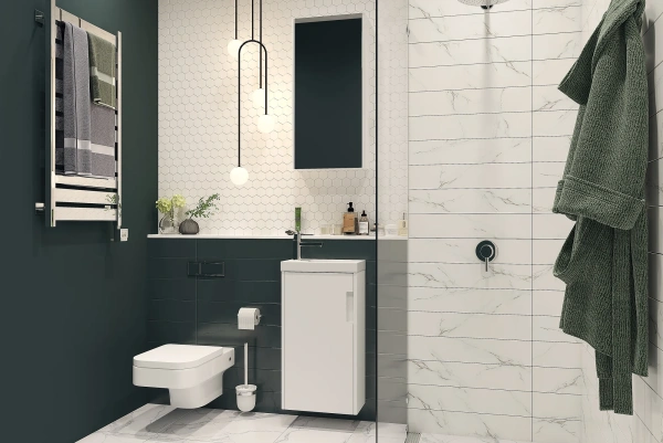 Тумба с раковиной Velvex Klaufs 40.1D белая фото в интернет-магазине «Wasser-Haus.ru»