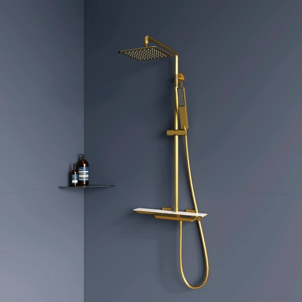 Душевая стойка RGW Shower Panels SP-34G, золото фото в интернет-магазине «Wasser-Haus.ru»