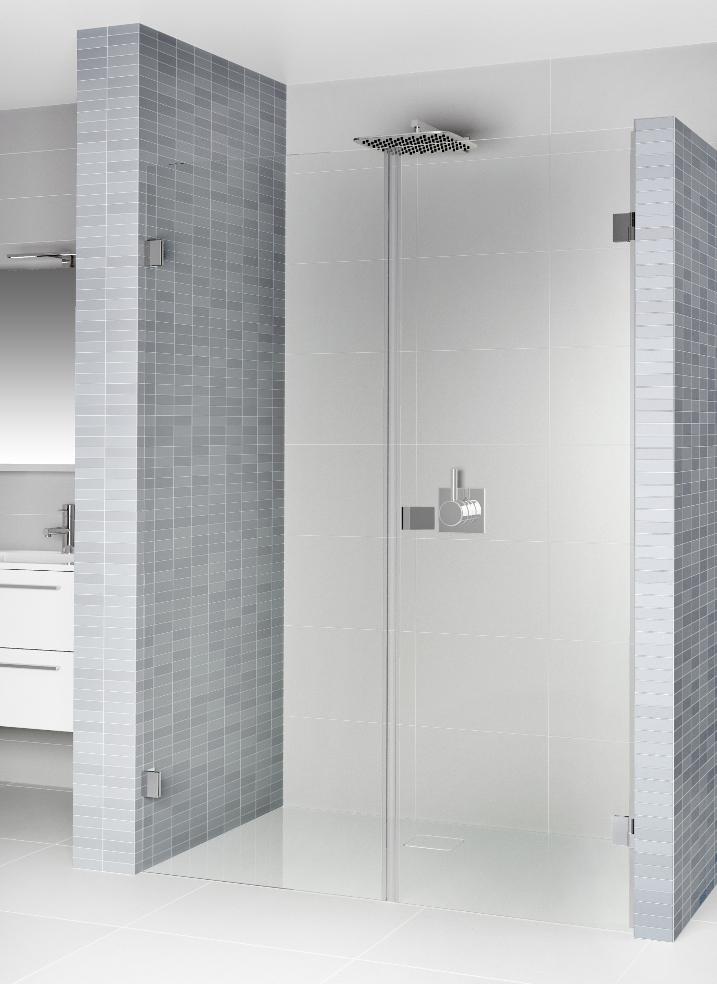 Душевая дверь в нишу Riho Scandic Mistral M102 140 см, R фото в интернет-магазине «Wasser-Haus.ru»