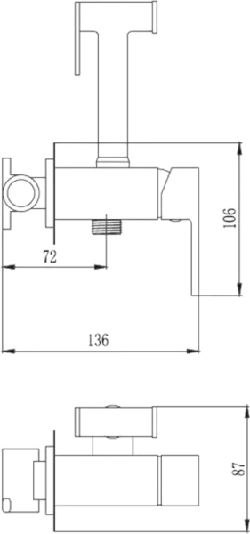 Гигиенический душ D-lin D183202-A со смесителем, черный, С ВНУТРЕННЕЙ ЧАСТЬЮ фото в интернет-магазине «Wasser-Haus.ru»