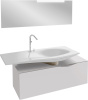 Мебель для ванной Jacob Delafon Stillness 120 белый лак, смещенная фото в интернет-магазине «Wasser-Haus.ru»