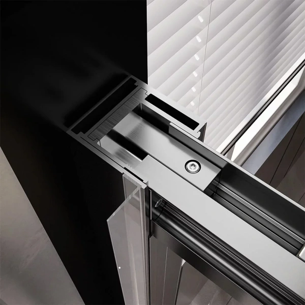 Душевой уголок Veconi Premium Trento PTC-SP-30GR 120x90, профиль брашированный графит, стекло прозрачное фото в интернет-магазине «Wasser-Haus.ru»