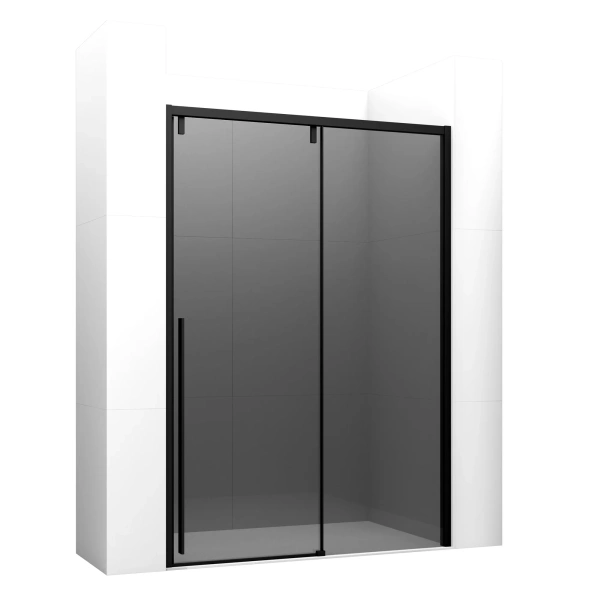 Душевая дверь в нишу Ambassador Intense 110022204IBB 150 см, профиль черный фото в интернет-магазине «Wasser-Haus.ru»