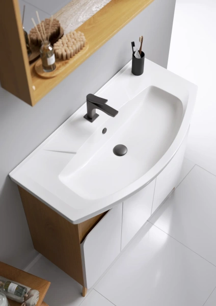 Мебель для ванной Aqwella Basic Basic 85 дуб золотой фото в интернет-магазине «Wasser-Haus.ru»
