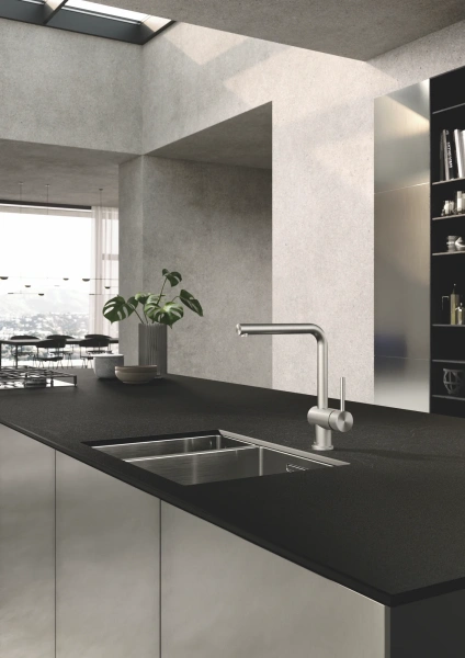 Смеситель для кухни Kludi Steel 45803F877 фото в интернет-магазине «Wasser-Haus.ru»